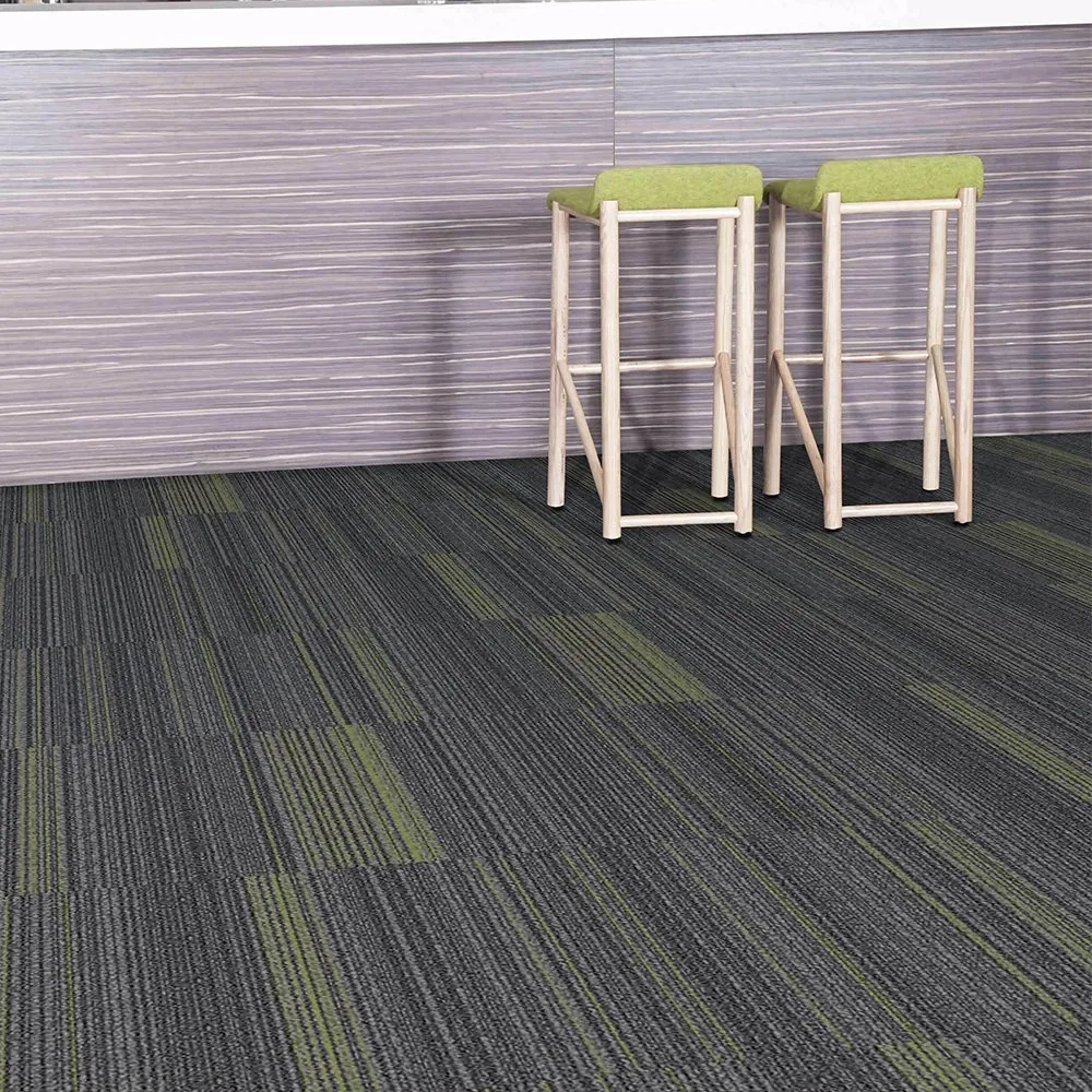 Alfombra modular gris verde corporativa — LiBali Querétaro